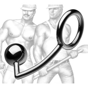 Tom of Finland Stainless Steel Cock Ring with Anal Ball- Blemished