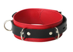 Strict Leather Deluxe Red and Black Locking Collar