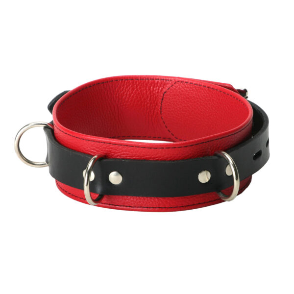 Strict Leather Deluxe Red and Black Locking Collar