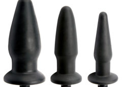 Trinity Silicone Vibrating Butt Plug- Kit