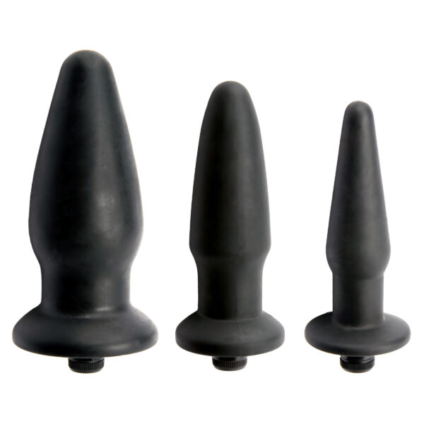 Trinity Silicone Vibrating Butt Plug- Kit